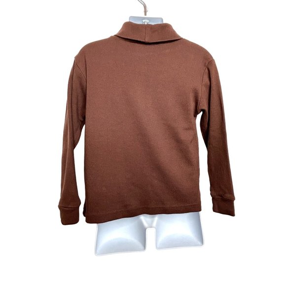 Dino Dee Toddler Turtleneck 5 Years Unisex Long Sleeves Solid Brown 100% Cotton - Picture 2 of 7